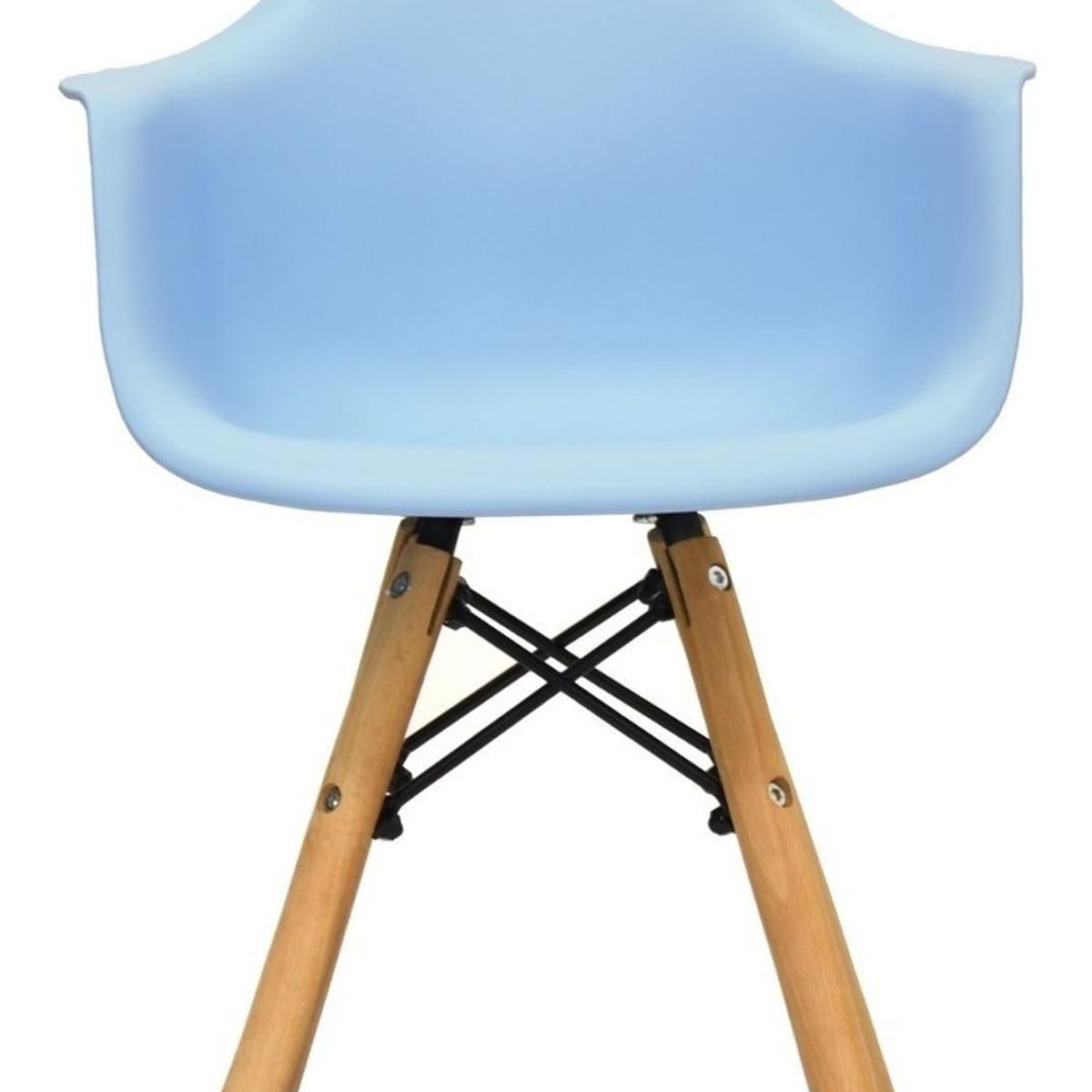 BONNO - Silla De Diseño Eames Para Niños Celeste Con Brazos Bonno