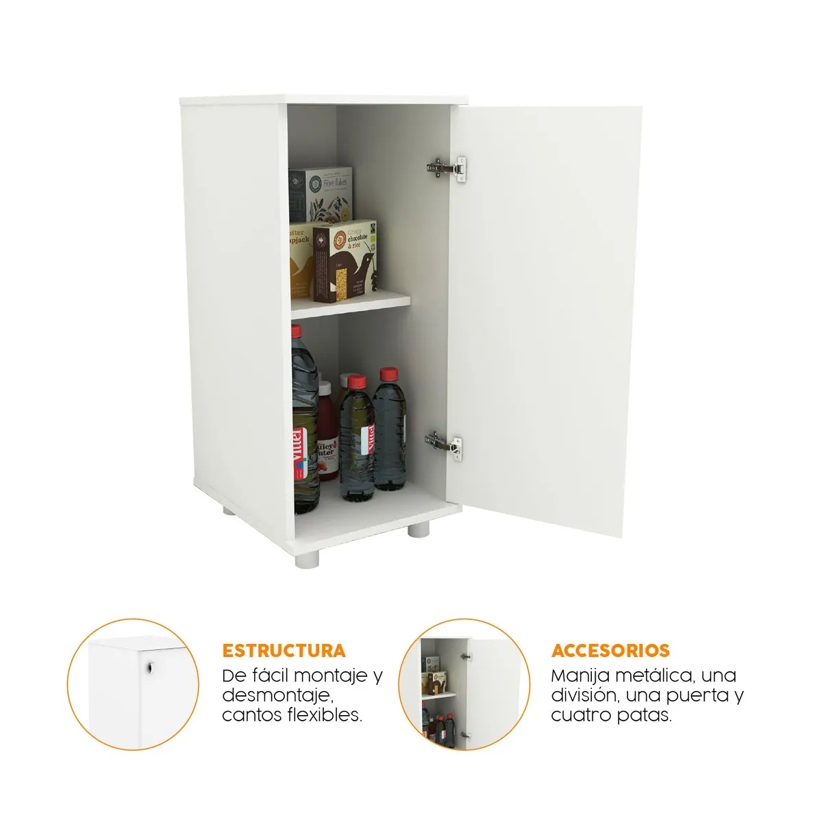 BONNO - Mueble De Cocina Multiuso Clash Blanco Bonno