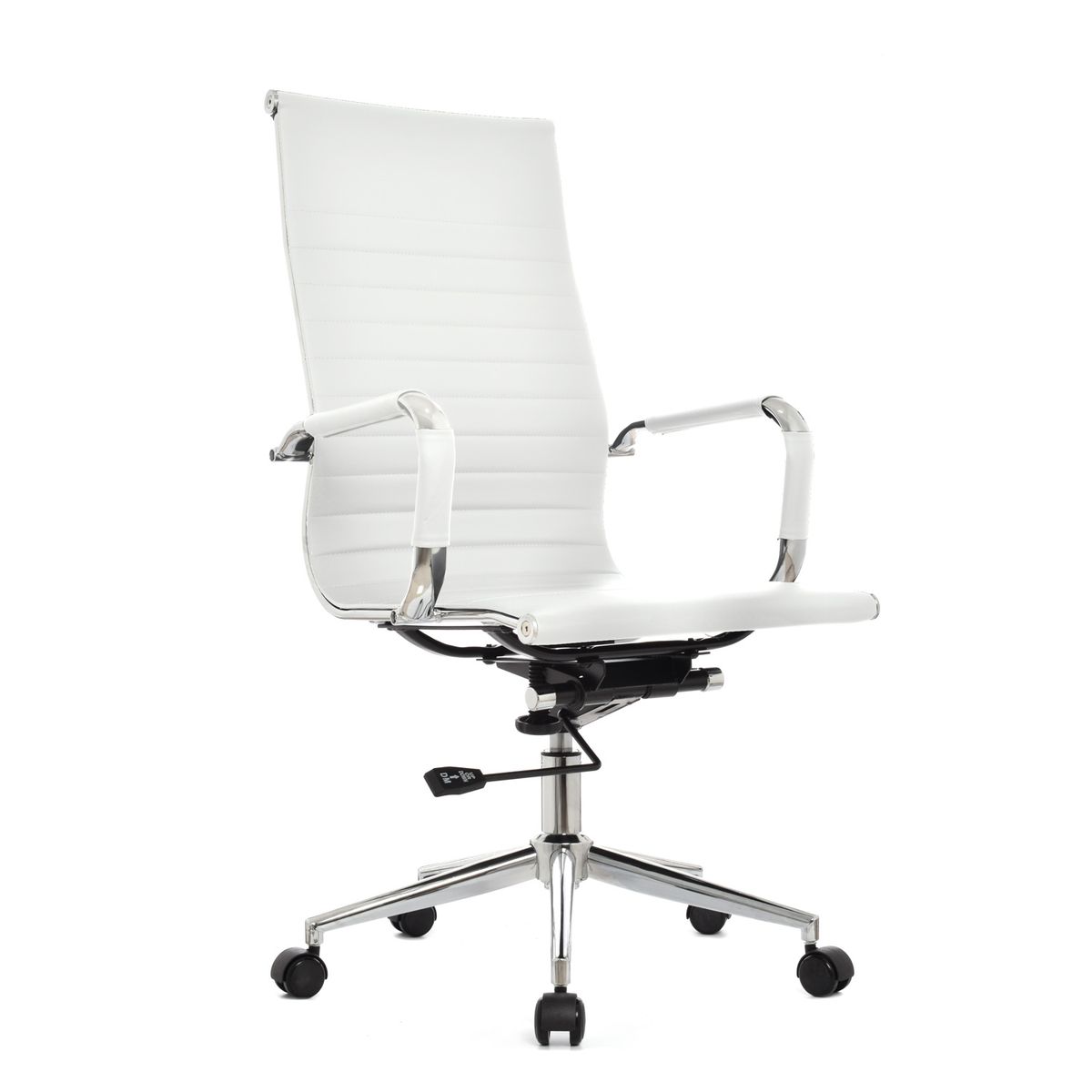 BONNO - Sillon De Escritorio Boss Blanco Con Cabecero Bonno