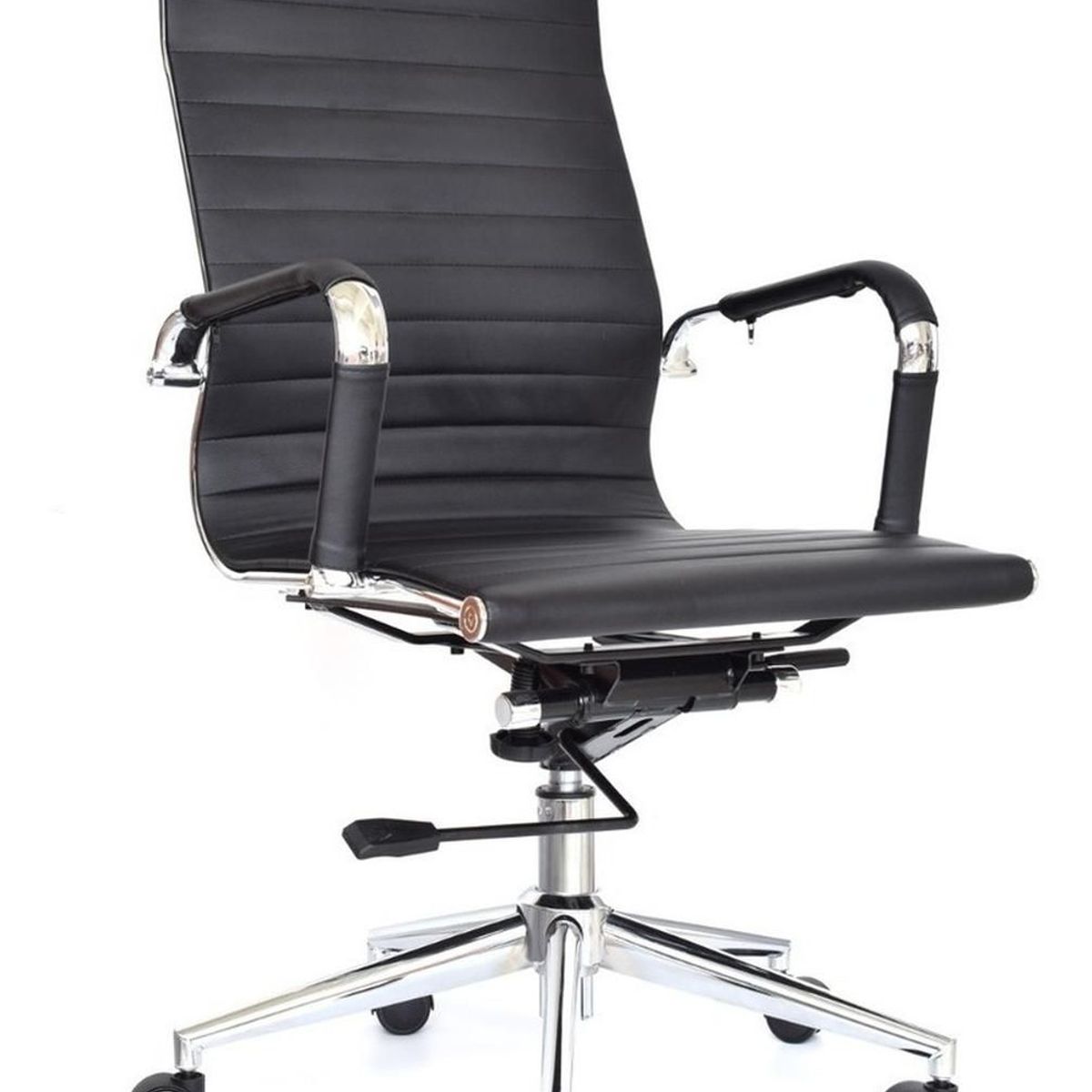 BONNO - Sillon De Escritorio Boss Negro Con Cabecero Bonno