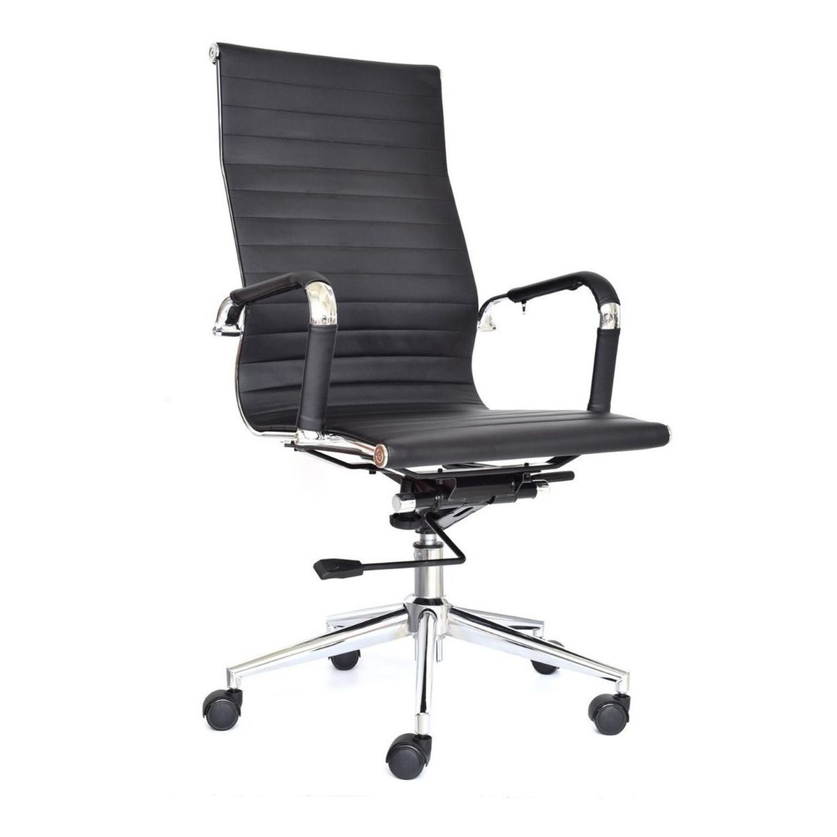 BONNO - Sillon De Escritorio Boss Negro Con Cabecero Bonno