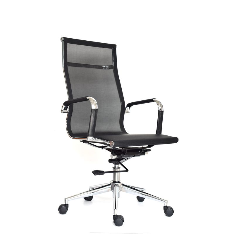 BONNO - Silla De Escritorio Apolo Negro Con Cabecero Bonno