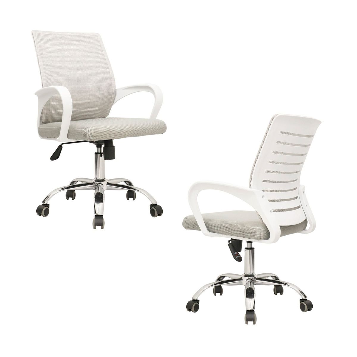 BONNO - Set X 2 Silla De Escritorio Dex Gris Bonno