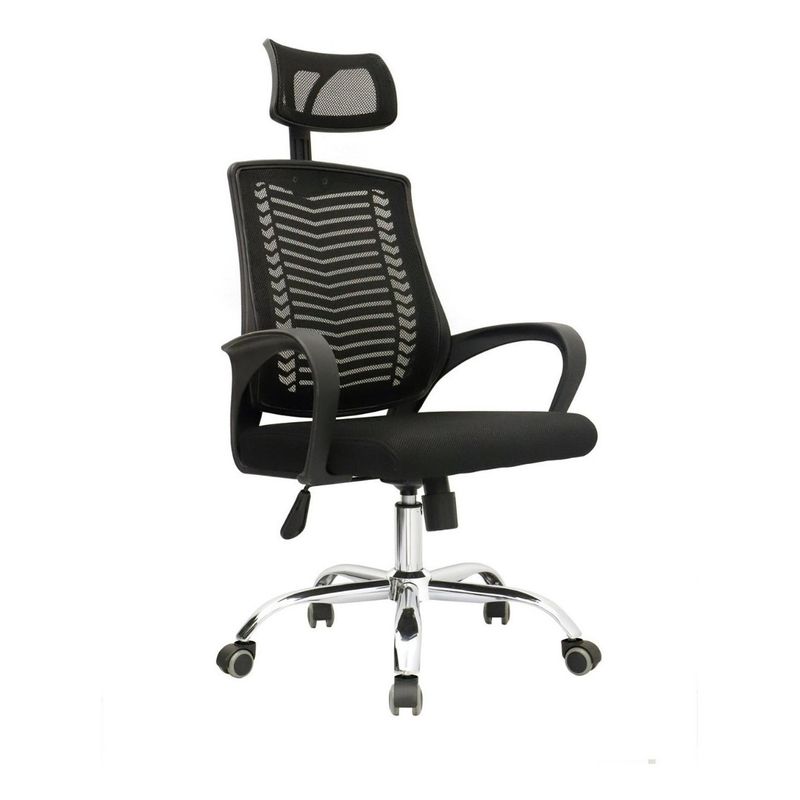 BONNO - Silla De Escritorio Lifan Negro Con Cabecero Bonno