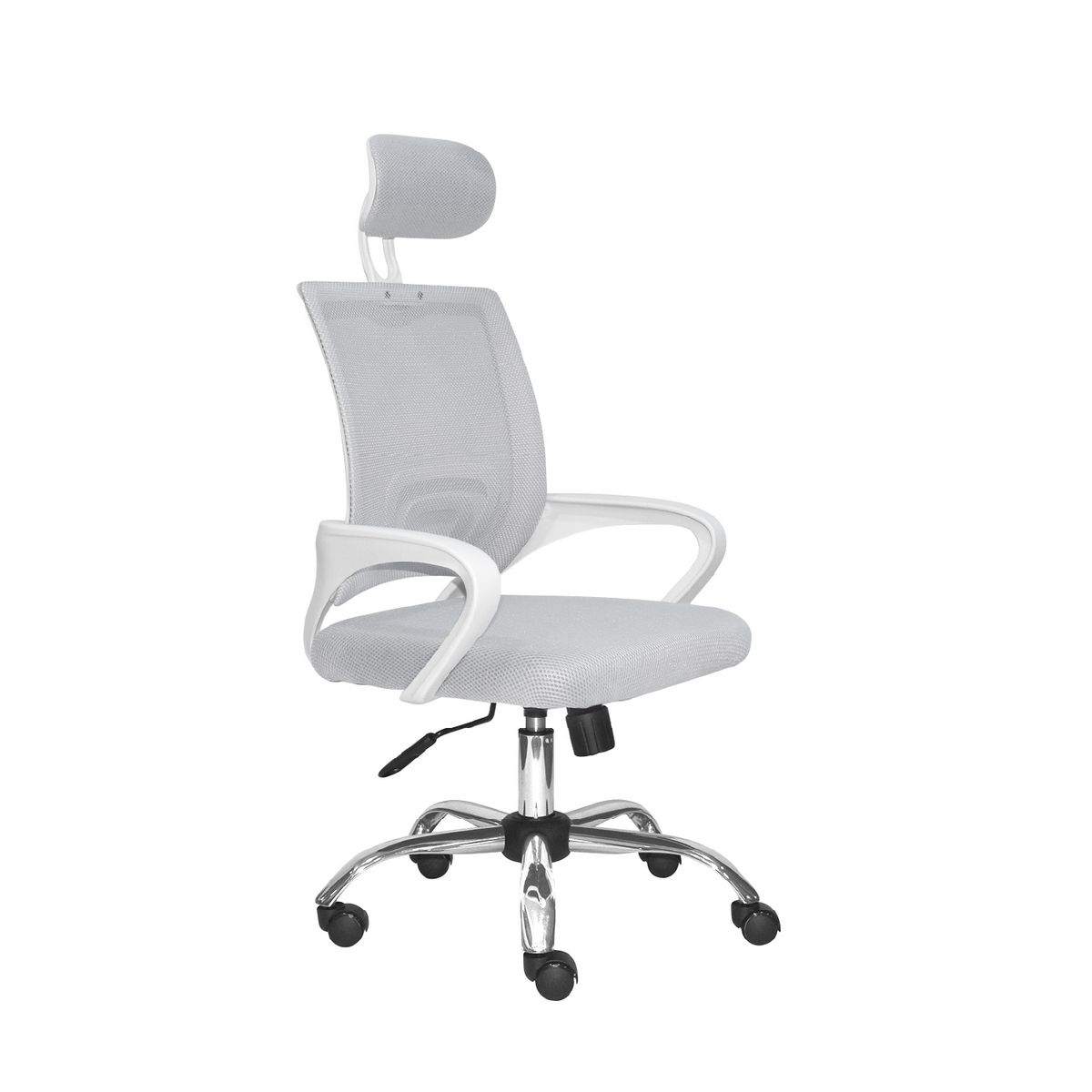 BONNO - Silla De Escritorio Atlantis Gris Con Cabecero Bonno