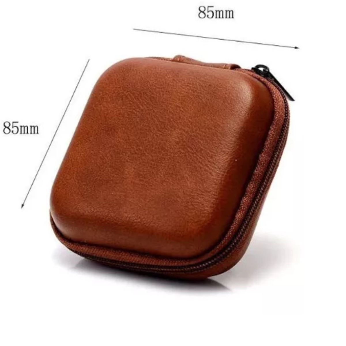 GENERICO - Case Estuche Porta Audífonos Auriculares Tapa Dura Cuero pu