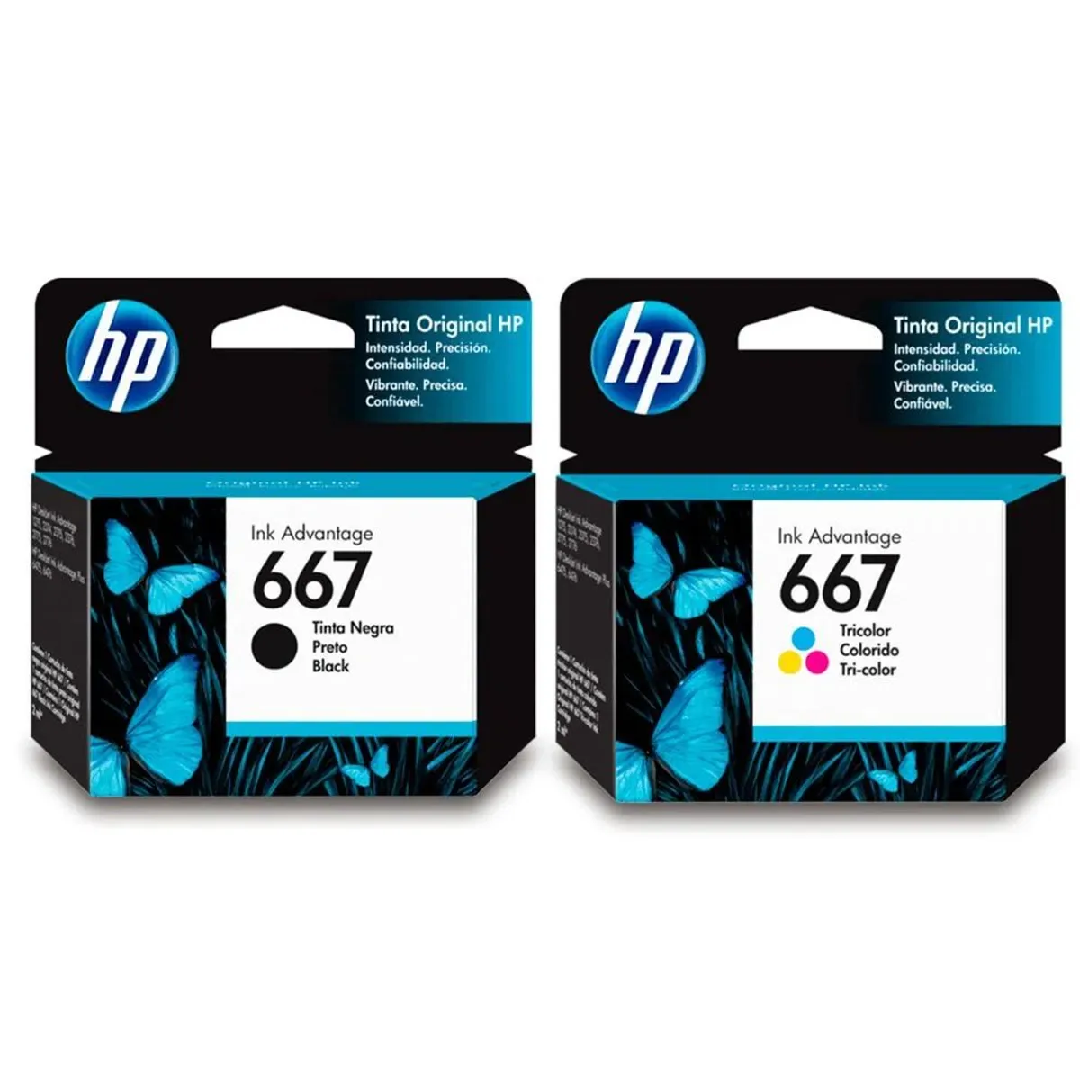 HP - DUAL PACK TINTA HP  (667) NEGRO y TRICOLOR 3YM79AL -