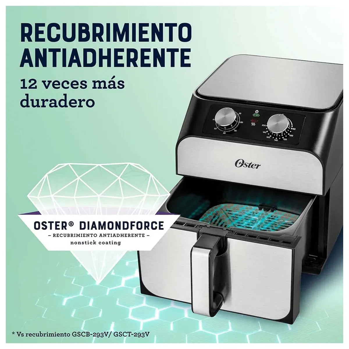 OSTER - Freidora de aire Oster de 6.8 litros CKSTAF68T