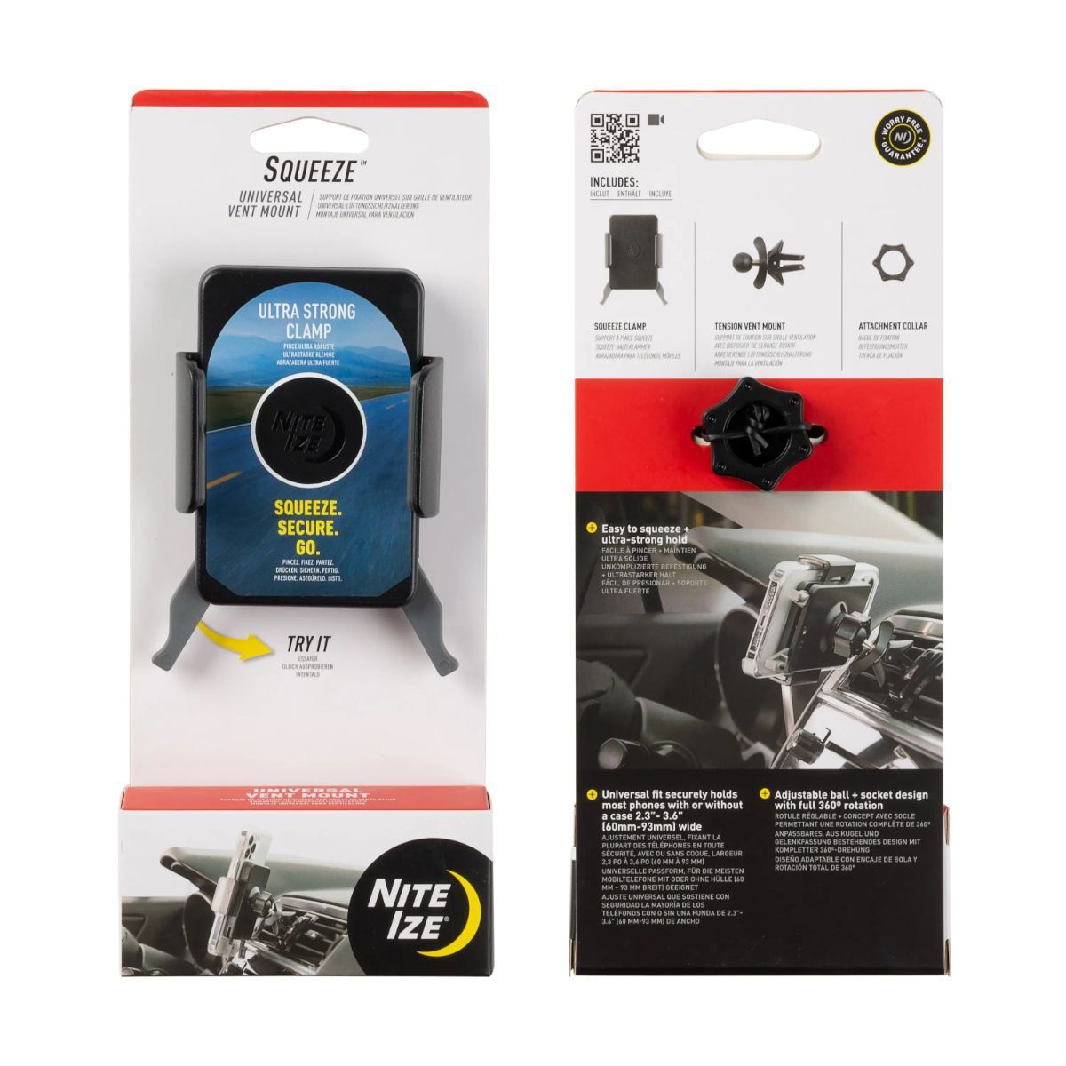 NITE IZE - Soporte de Teléfono Celular Universal para Auto Ventilador