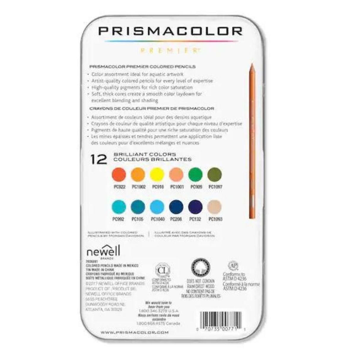 PRISMACOLOR - Premier x 12 Lápices de Colores Profesionales Under The Sea