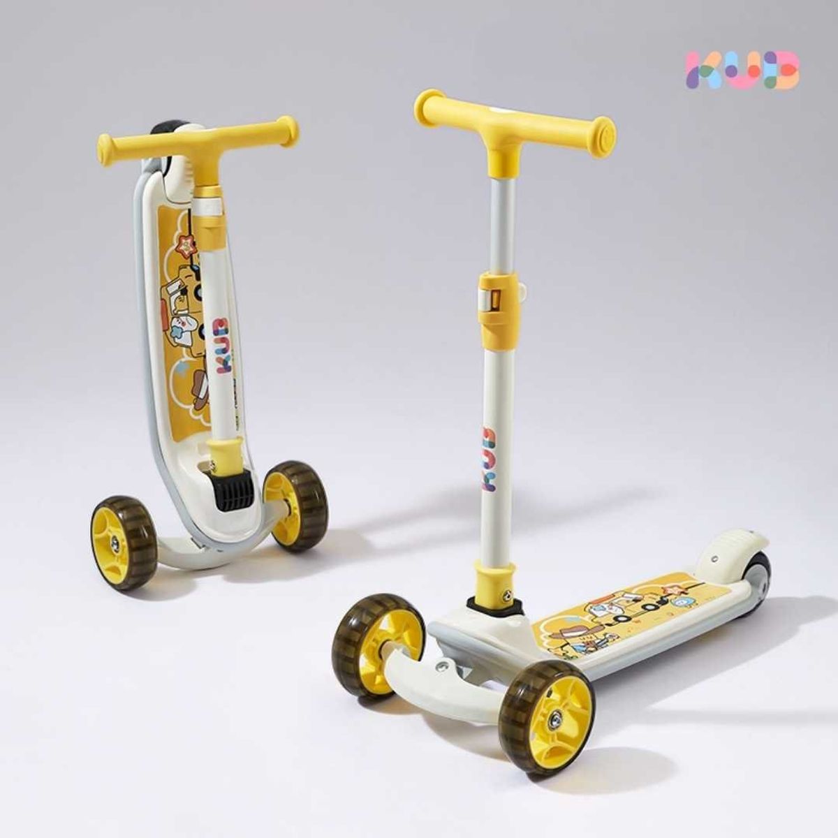 KUB - Scooter con estabilizador para niños Amarillo original KUB