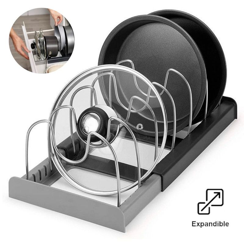 GENERICO - Organizador de Platos Tapas Sartenes Utensilios de Cocina Expandible