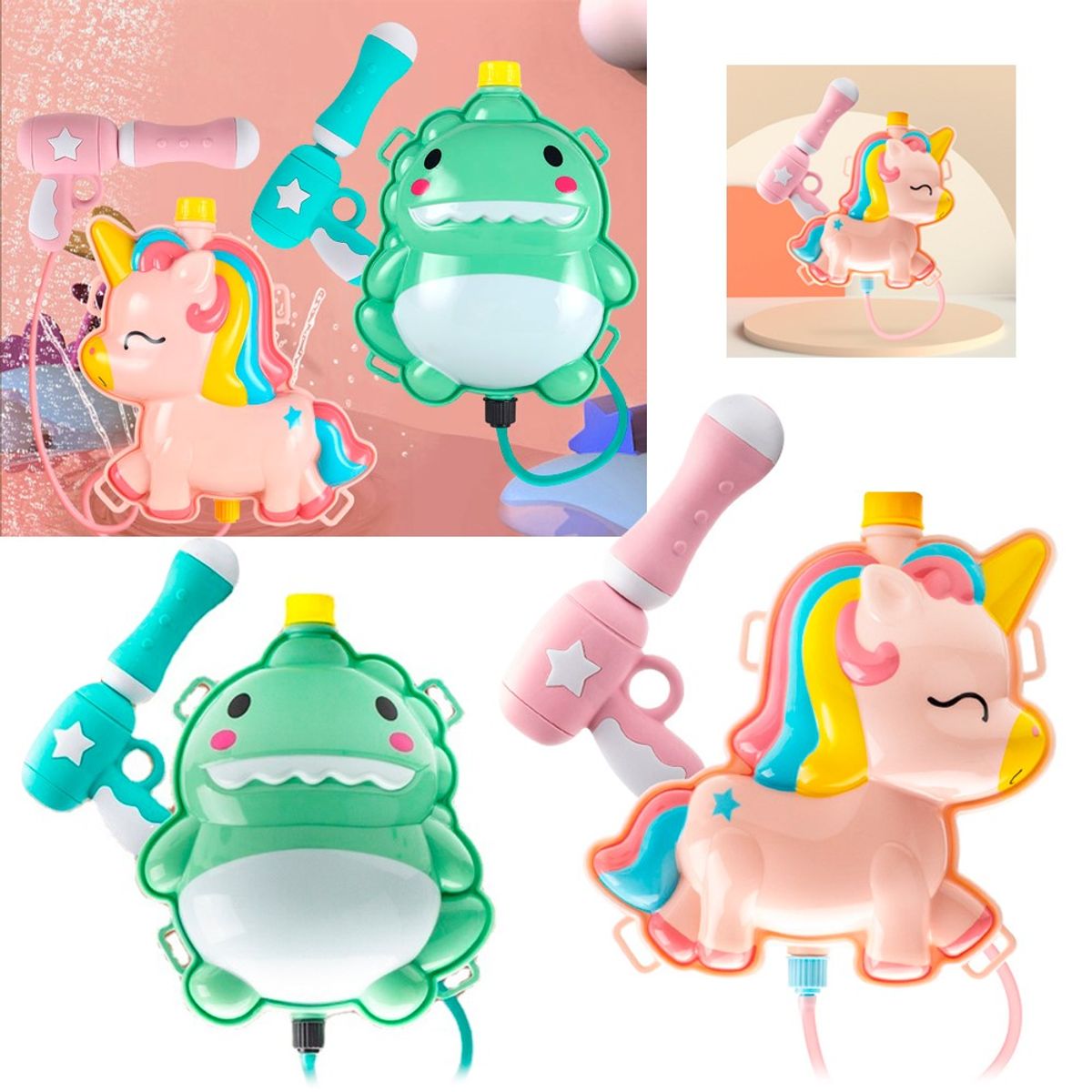 GENERICO - Mochila con pistola de agua 2 Litros - Sapito