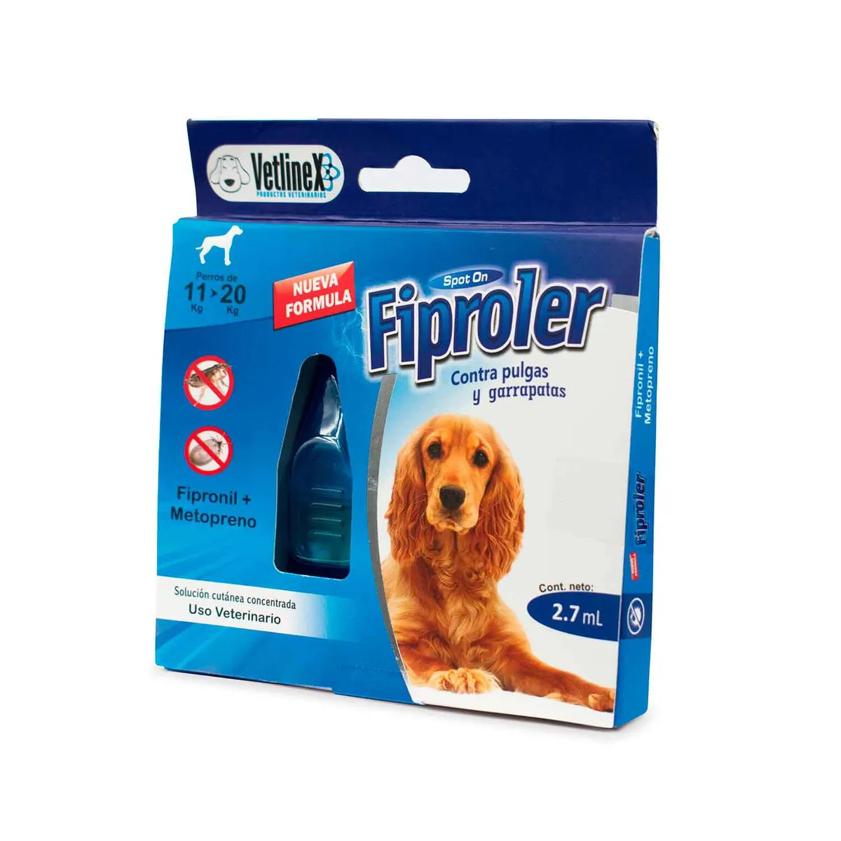 VETLINEX - ANTIPULGAS Y GARRAPATAS FIPROLER PIPETAS 20 KG