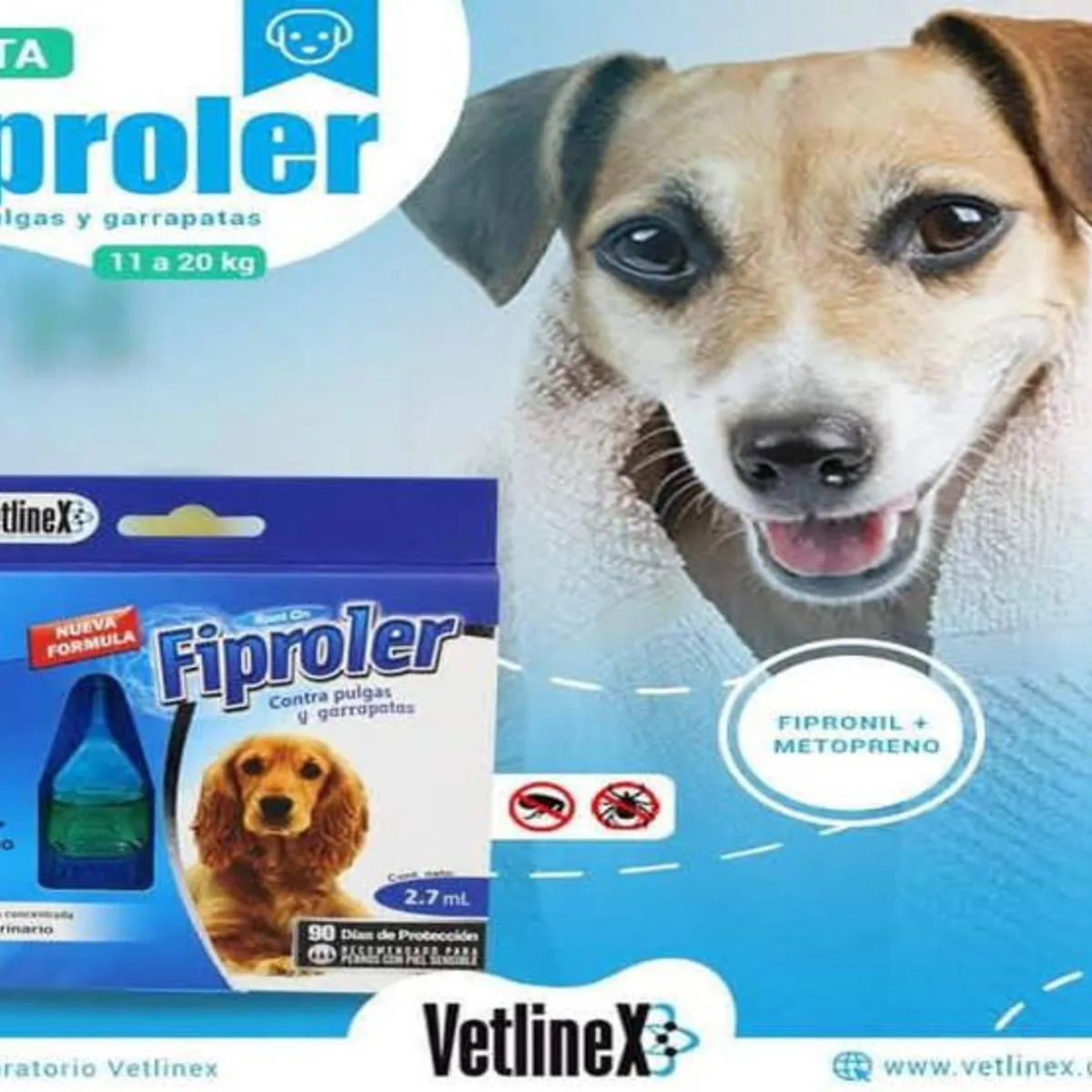 VETLINEX - ANTIPULGAS Y GARRAPATAS FIPROLER PIPETAS 20 KG