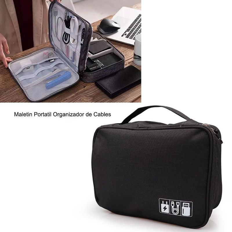 INTERLUD - Maletín Portátil Organizador de Cables FYI260006 Interlud Negro