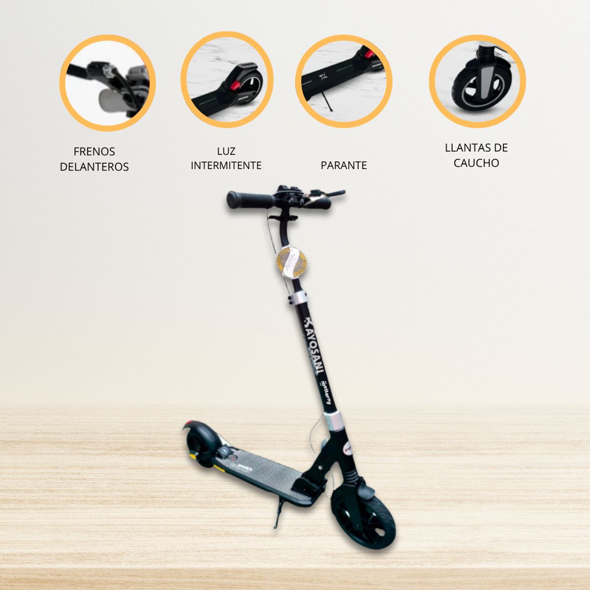 OKA - Scooter de Aluminio OKA »JUVENIL» BLACK