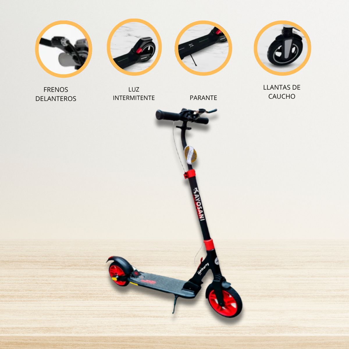 OKA - Scooter de Aluminio OKA »JUVENIL» RED