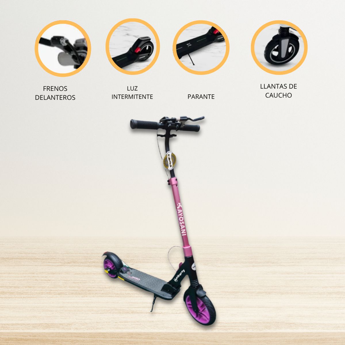 OKA - Scooter de Aluminio OKA »JUVENIL» PINK