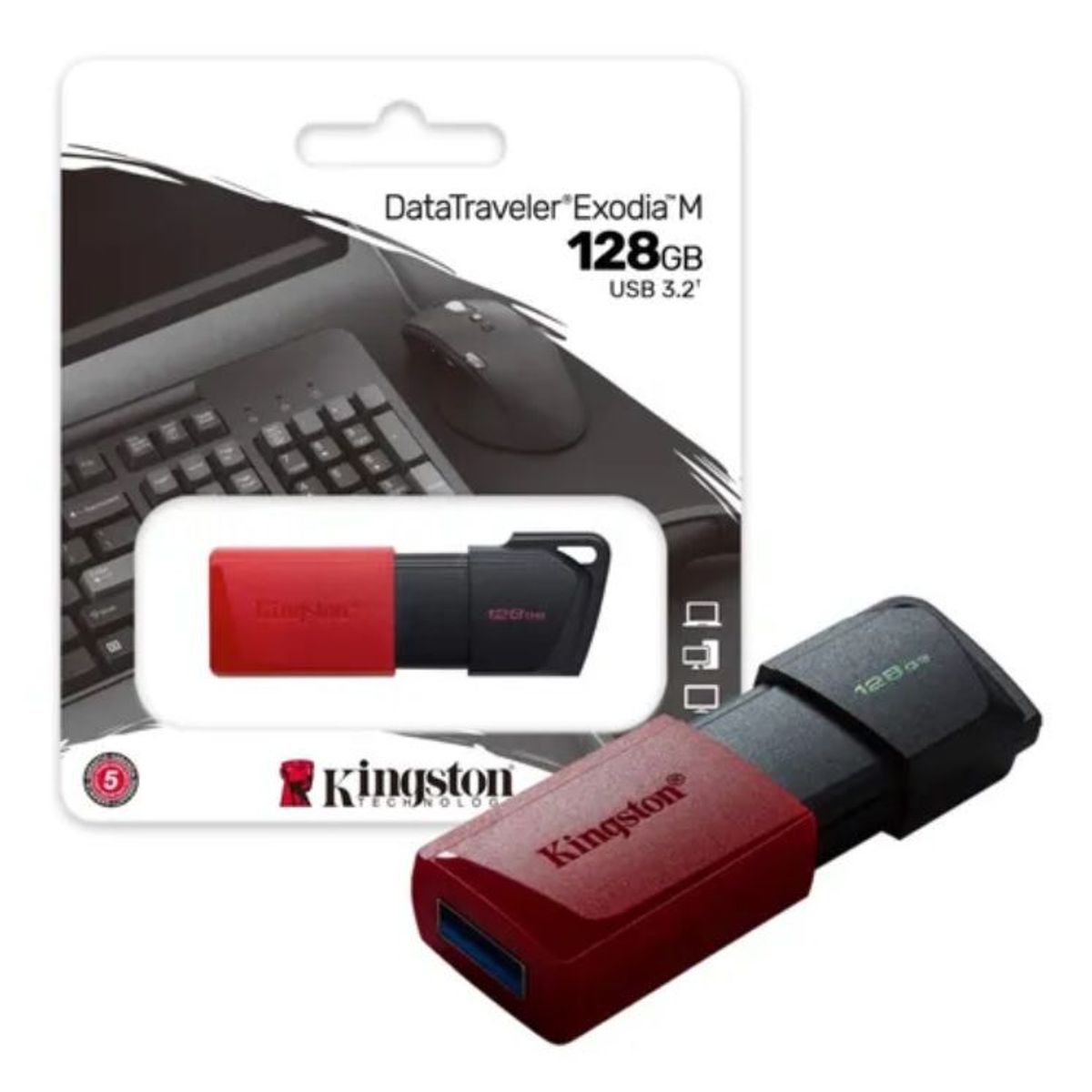 KINGSTON - Memoria Usb Kingston - 128gb Usb 3.2 - Original Sellado