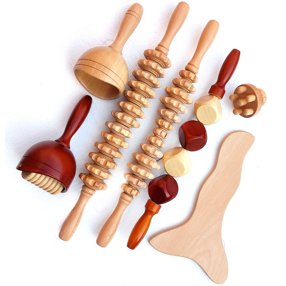 PERUMASSAGE - Maderoterapia Corporal Kit de 7 piezas.