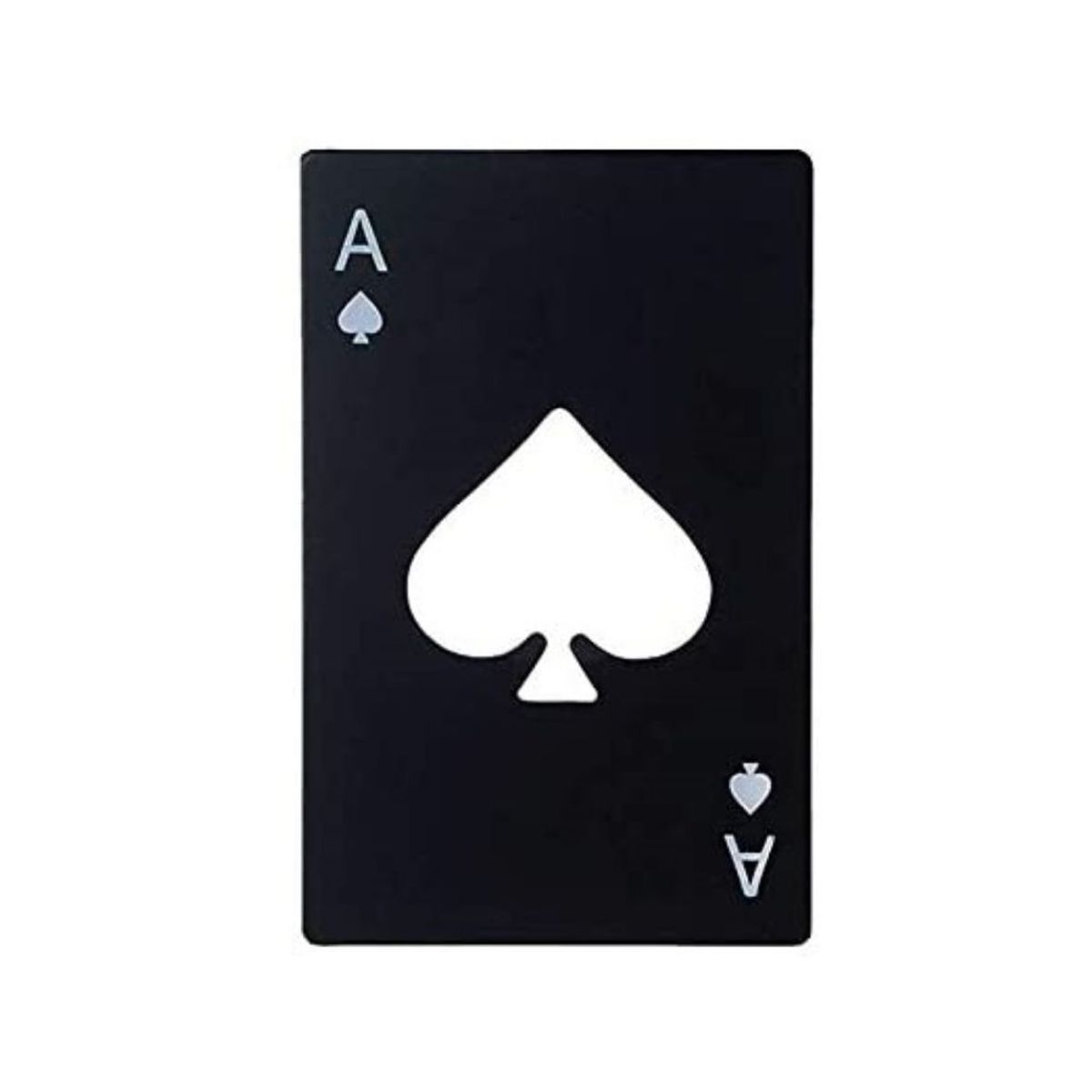 GENERICO - Destapador de Botellas Forma de Naipe Baraja Cartas Metal Negro