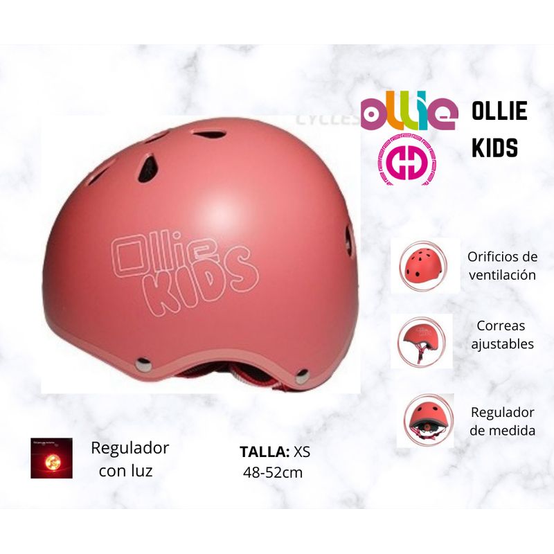 OLLIE - CASCO PARA NIÑOS  MARCA OLLIE KIDS CORAL XS