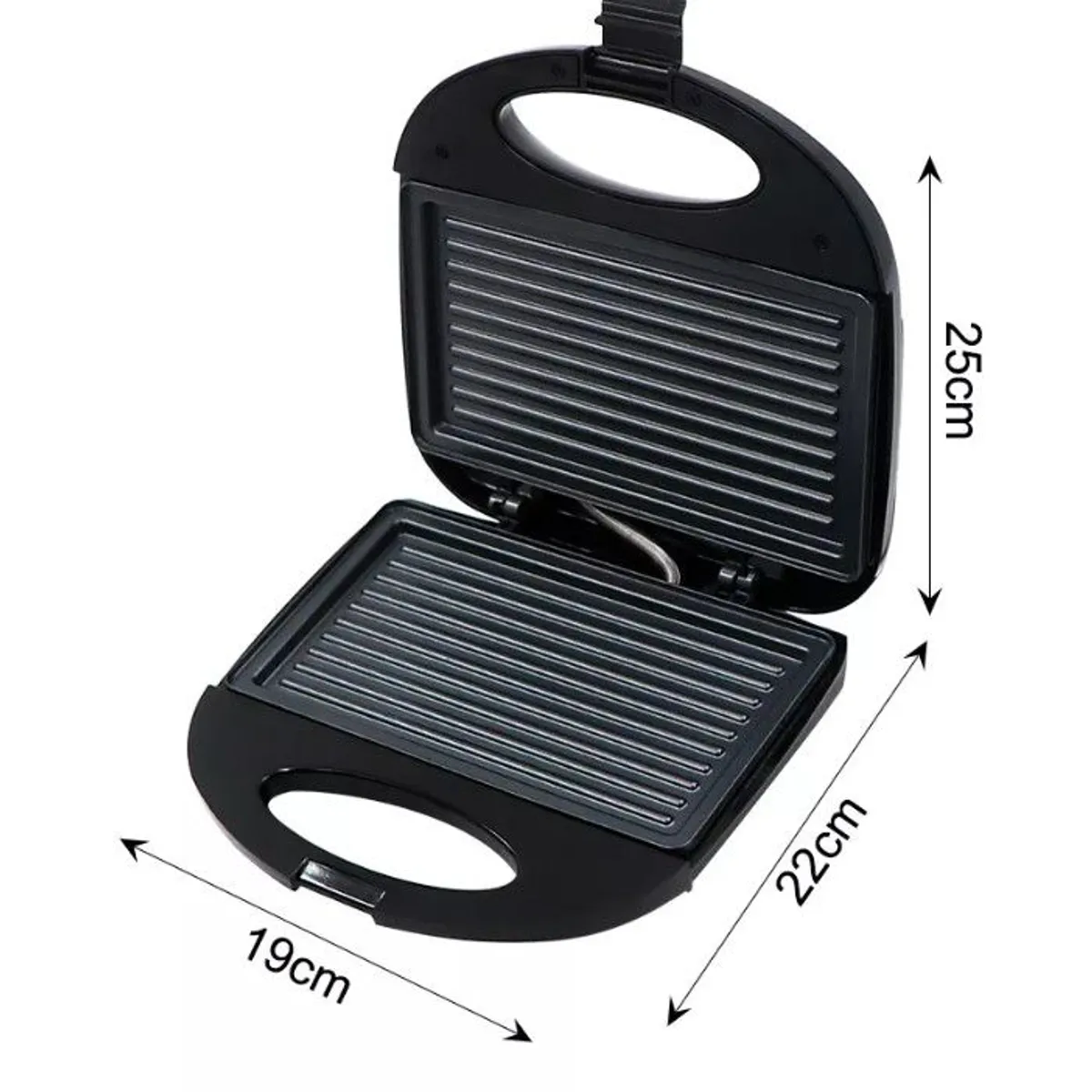 GENERICO - Parrilla Grill Sandwichera y Tostadora Antiadherente 750W