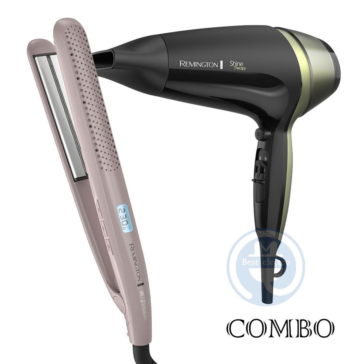 REMINGTON - Combo Remington Alisadora Wet2Straight S27A y Secador Shine Therapy