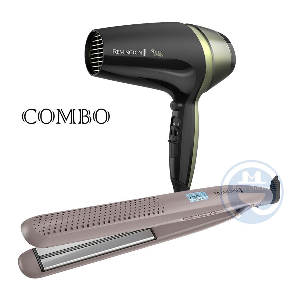 REMINGTON - Combo Remington Alisadora Wet2Straight S27A y Secador Shine Therapy