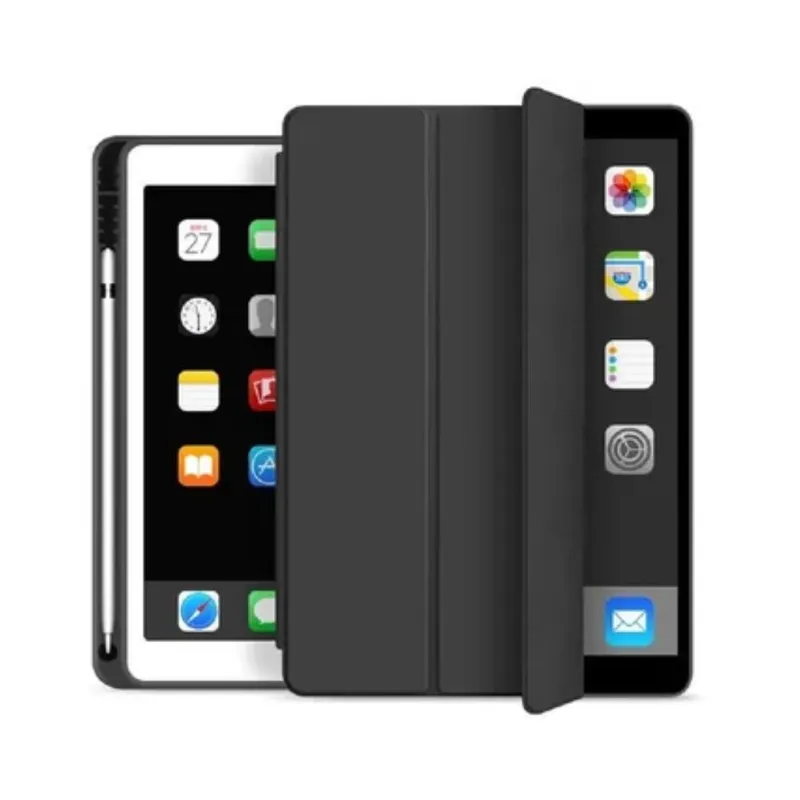 GENERICO - Funda Smart Case para iPad 10.2 (7ma 8va y 9na Gen) con portapencil