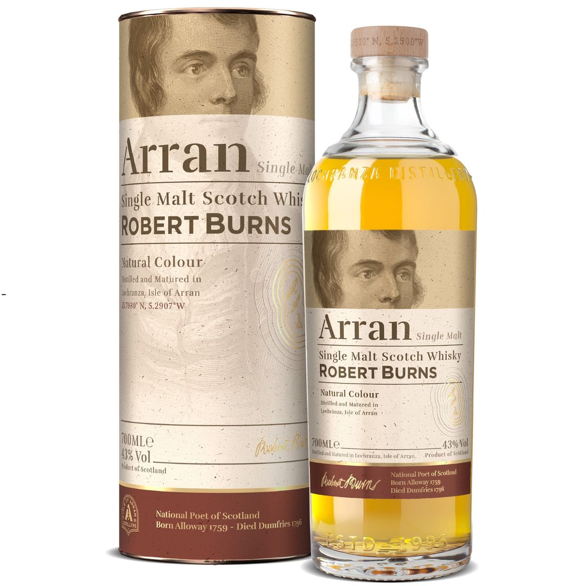 ARRAN - Whisky Escoces Arran Robert Burns Single Malt