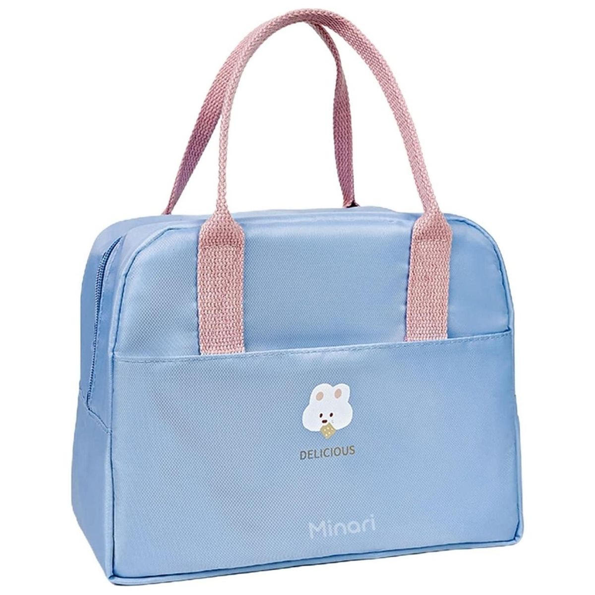 MINARI - Lonchera Térmica de Alimentos y Bebidas Fiambrera Celeste V2