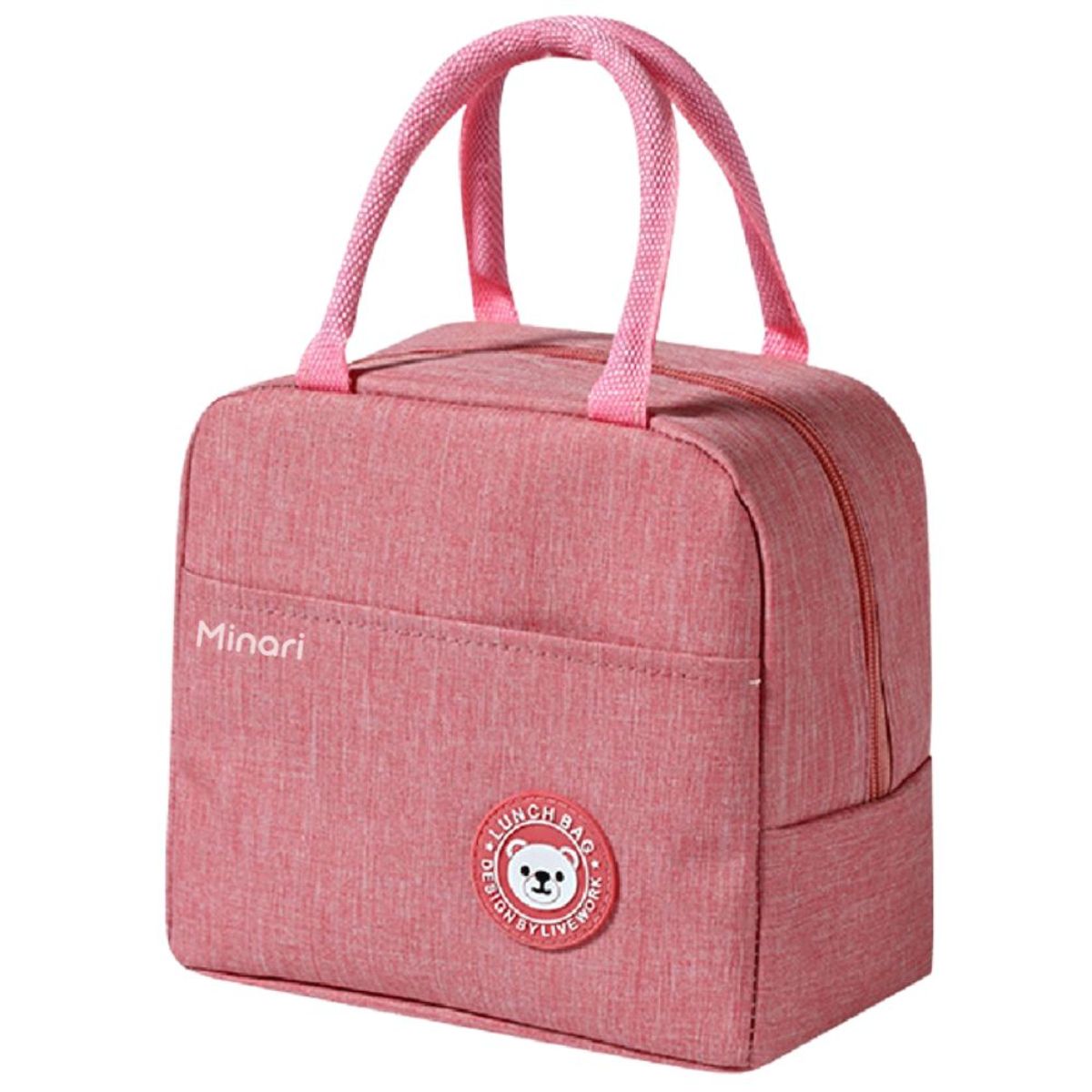 MINARI - Lonchera Térmica de Alimentos y Bebidas Fiambrera Rosado V3