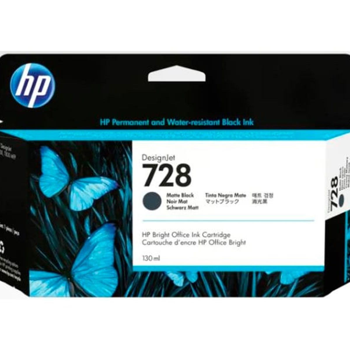 HP - TINTA PLOTTER HP 728 (3WX25A) PARA T830,T730 de 130ML- MATTE BLACK
