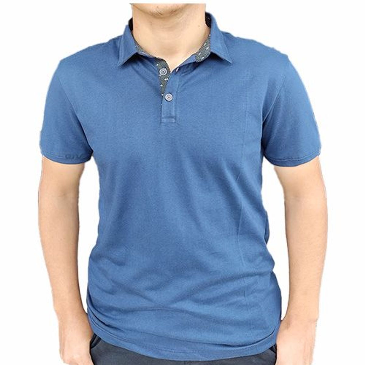 JUST - Polo Box ACERO Manga Corta 100 Algodón Hombre - CAMICERO