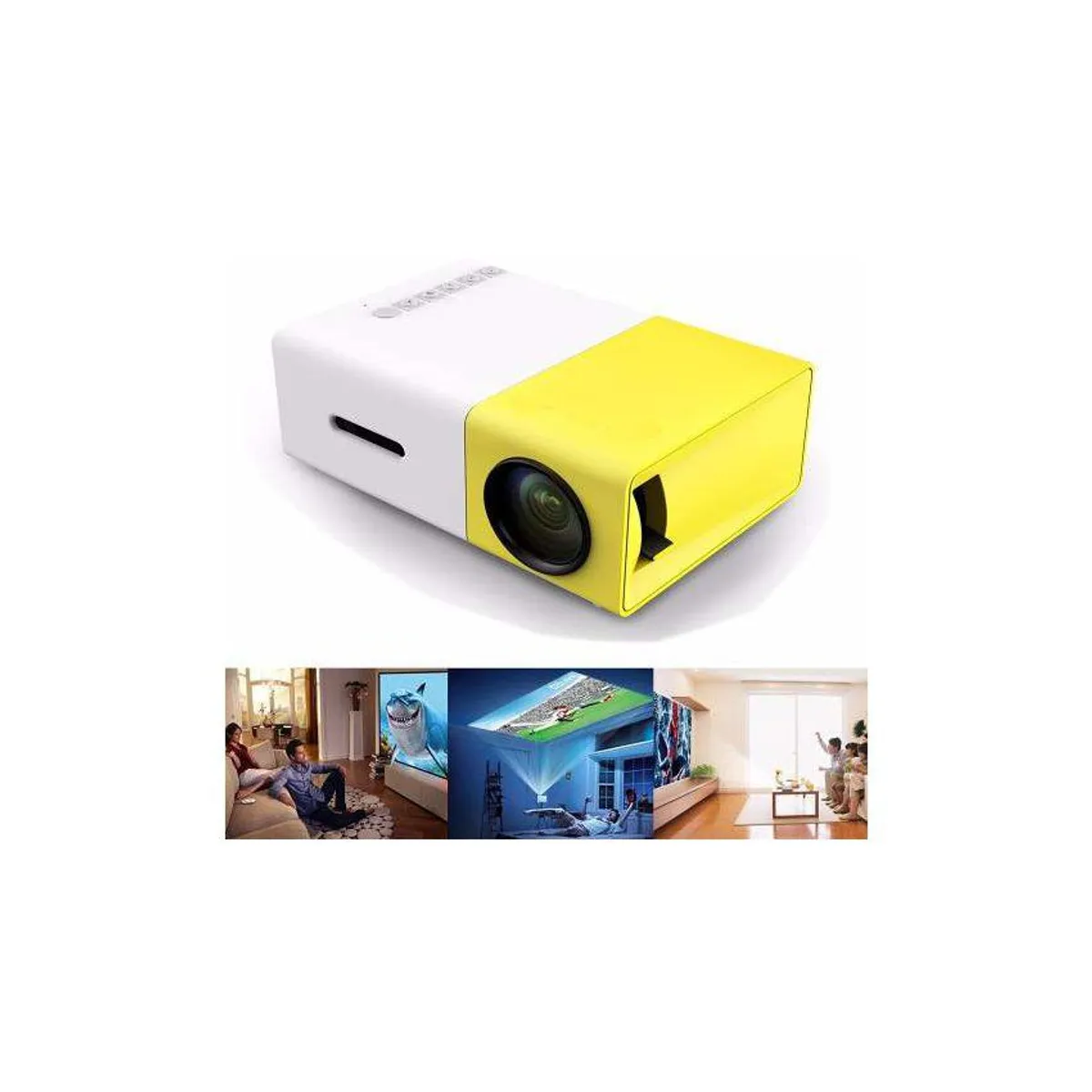 GENERICO - Mini proyector led yg 300 ideal para multimedia, video, fotos