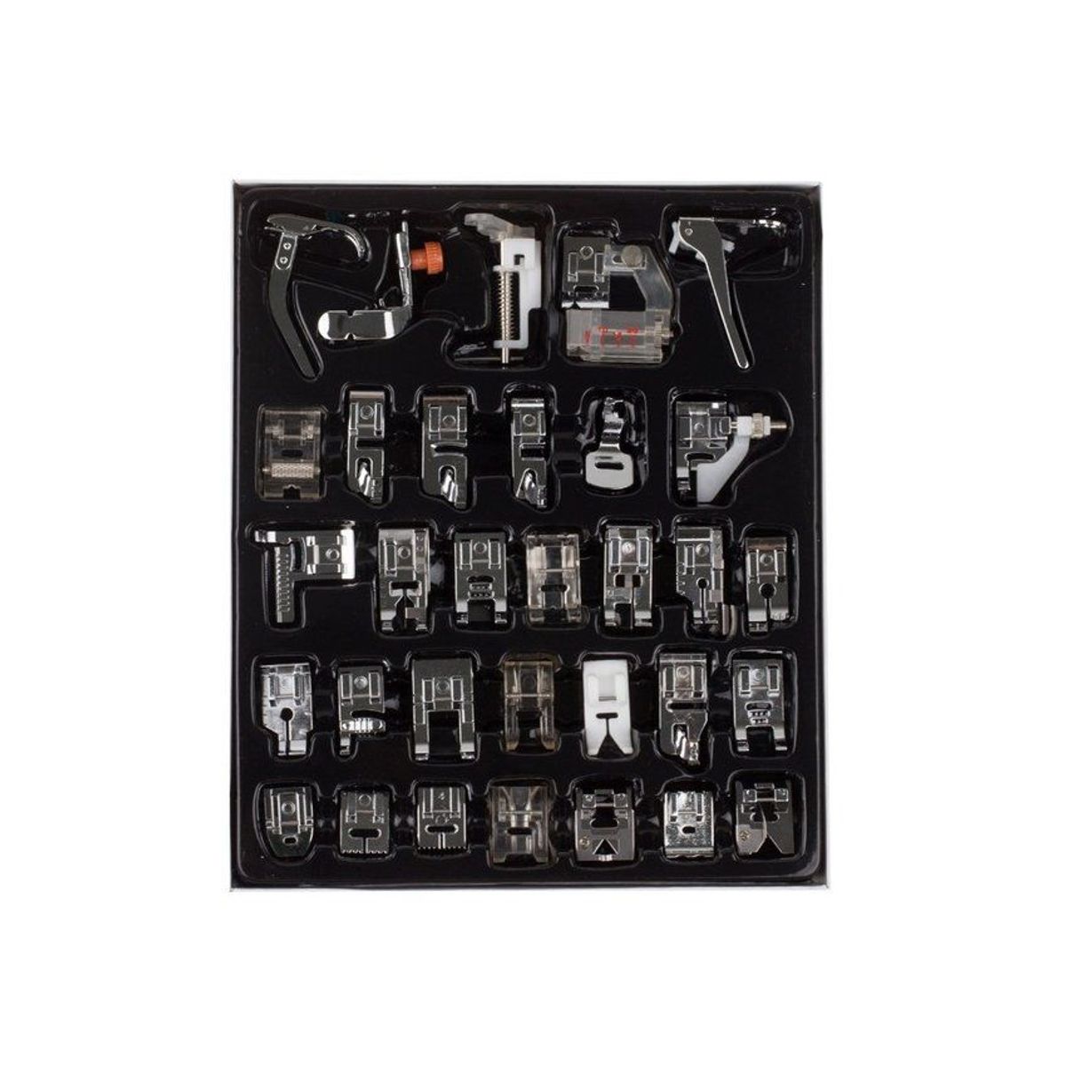 GENERICO - Prensatelas kit de 32pcs universales brother singer janome