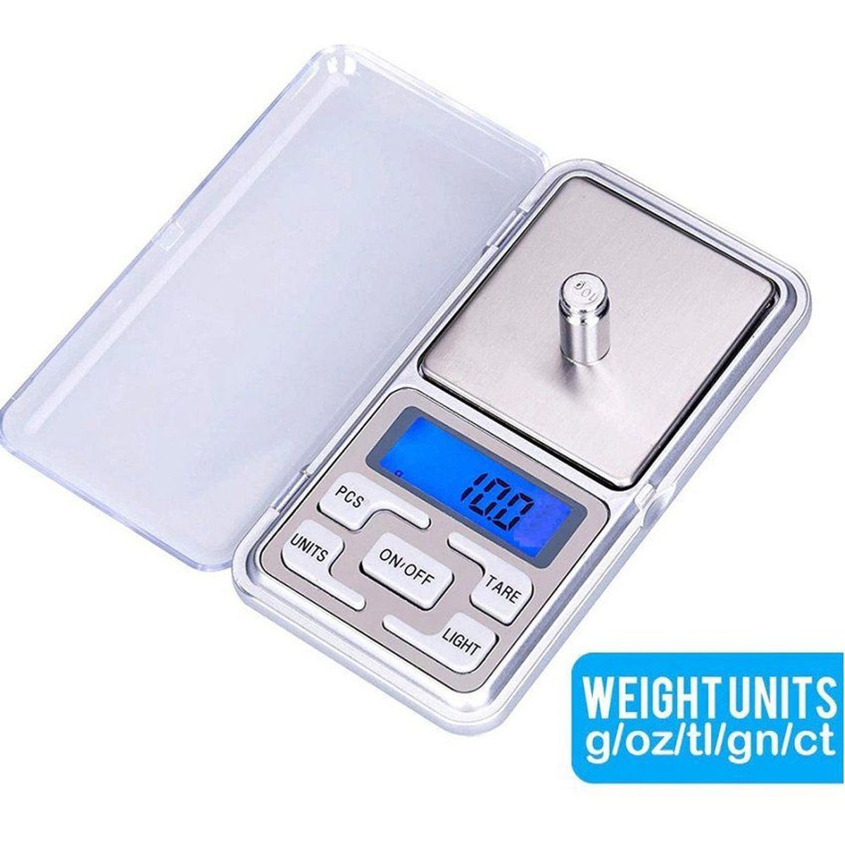 GENERICO - Balanza digital gramera portatil 500g calibracion automatica plata