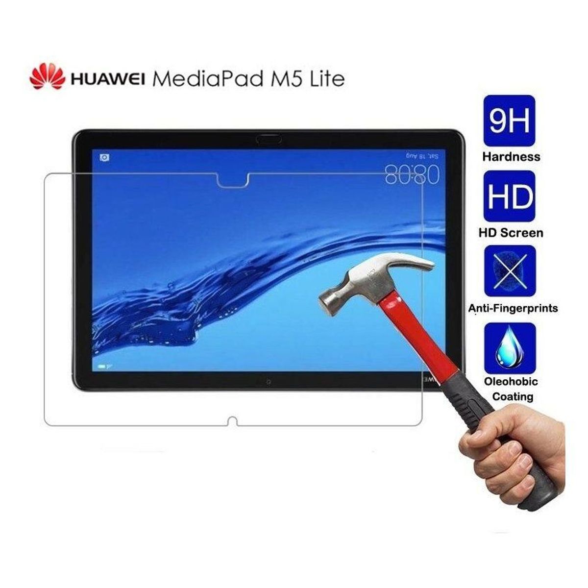 GENERICO - Mica de Vidrio Templado Lamina para Huawei MediaPad M5 Lite 10.1