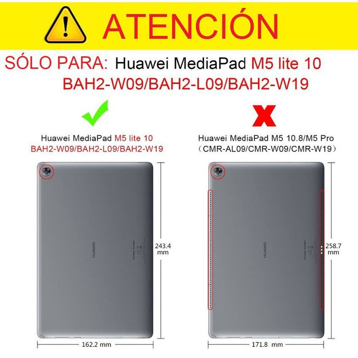 GENERICO - Mica de Vidrio Templado Lamina para Huawei MediaPad M5 Lite 10.1