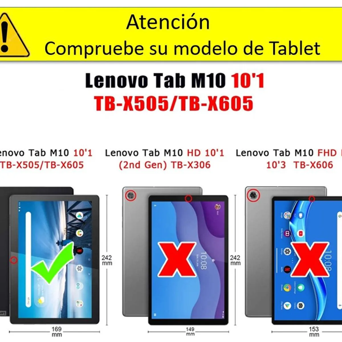 GENERICO - Lenovo Tab M10 10.1 TB-X605 Mica de Vidrio Templado Protector Lamina
