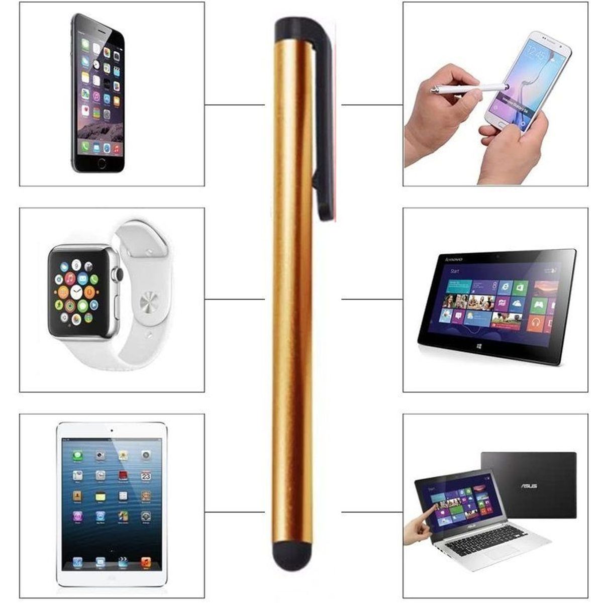 GENERICO - Stylus Lápiz Optico Capacitivo para Tablet Samsung Lenovo iPad Hhuawei