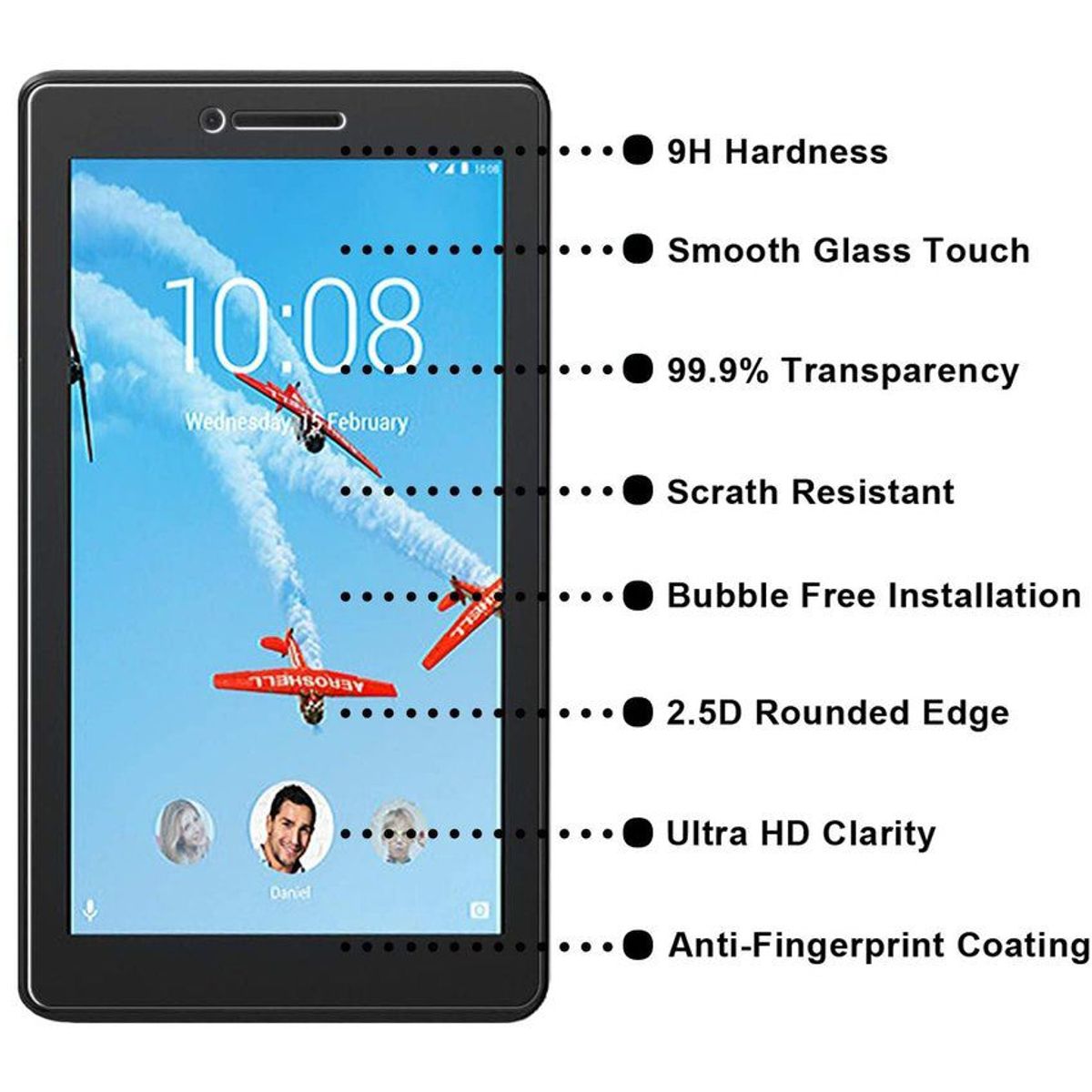 GENERICO - Lenovo Tab E7 TB-7104F Mica Vidrio Templado Protector Pantalla Lamina