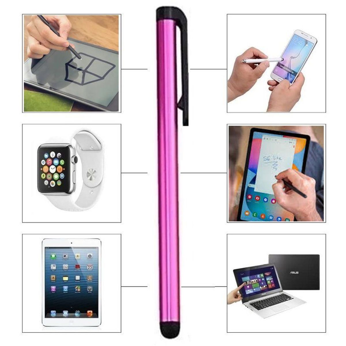 GENERICO - Stylus Lápiz Optico Capacitivo Para Tablet Samsung Lenovo iPad Huawei