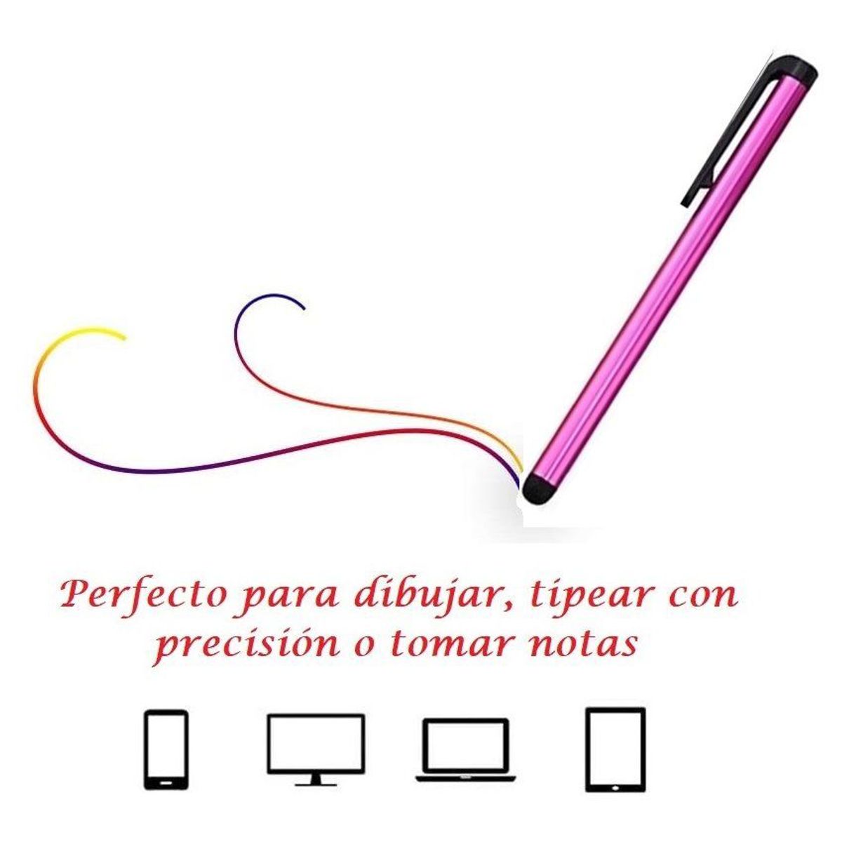 GENERICO - Stylus Lápiz Optico Capacitivo Para Tablet Samsung Lenovo iPad Huawei