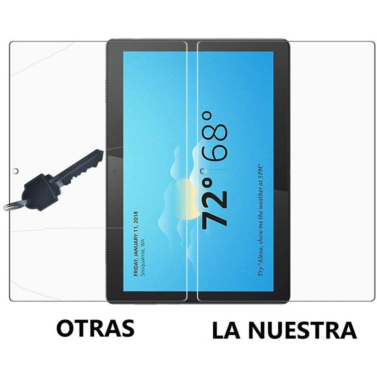 GENERICO - Lenovo Tab M10 10.1 TB-X505 Mica de Vidrio Templado Protector Lamina