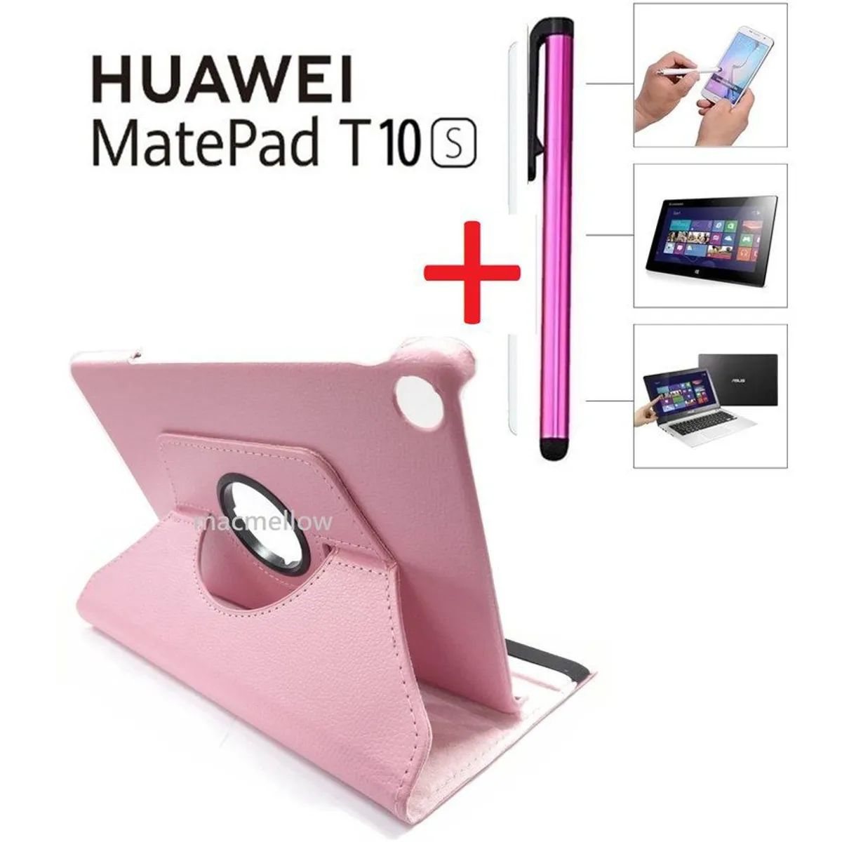 GENERICO - Funda giratorio 360° + Lapiz tactil para Huawei MatePad T 10S 10.1