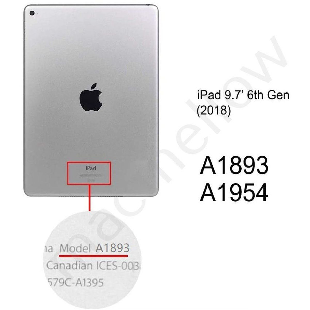 GENERICO - Funda Giratoria 360° + Lapiz Optico Cover iPad 9.7 A1893 A1954 6ta Gen