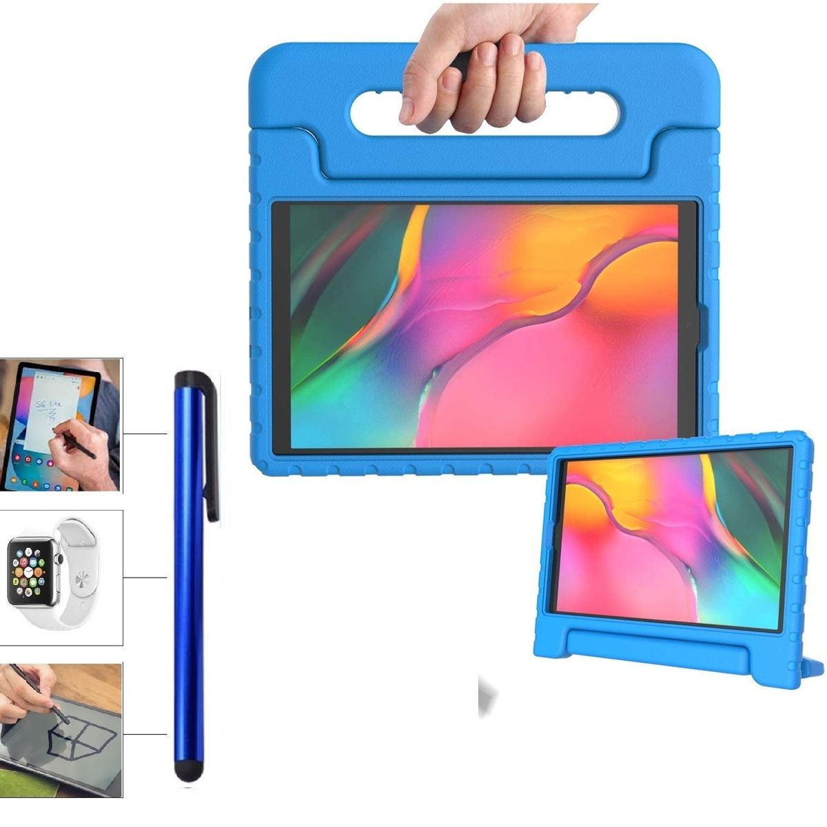 GENERICO - Funda Anti Golpes para niños + Lapíz para Samsung Tab A 10.1 2019 SM-T510 SM-T510